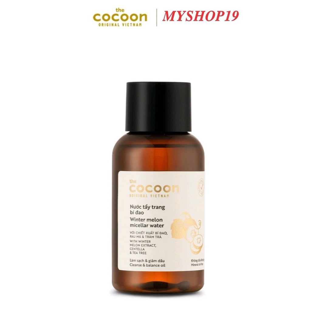 Nước tẩy trang bí đao cocoon 140ml thuần chay sạch bụi bẩn và dầu thừa da mụn