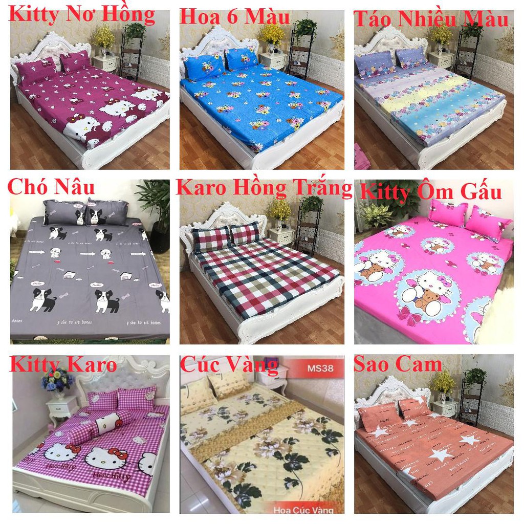 Tặng ngay võ gối ôm khi mua Bộ ga gối poly cotton loại đẹp (Chat chọn mẫu)