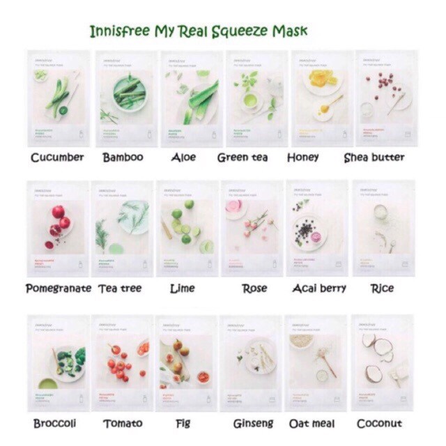 Mặt Nạ Giấy Innisfree My Real Squeeze Innisfree Mask Innisfree