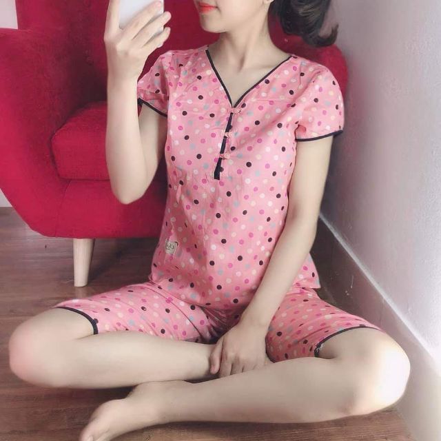 (Freeship99k) Bộ mặc nhà vải kate Hàn