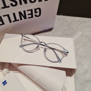 Gọng kính nữ , titanium mắt blue uv cut, Tiệm của Thỏ 2252