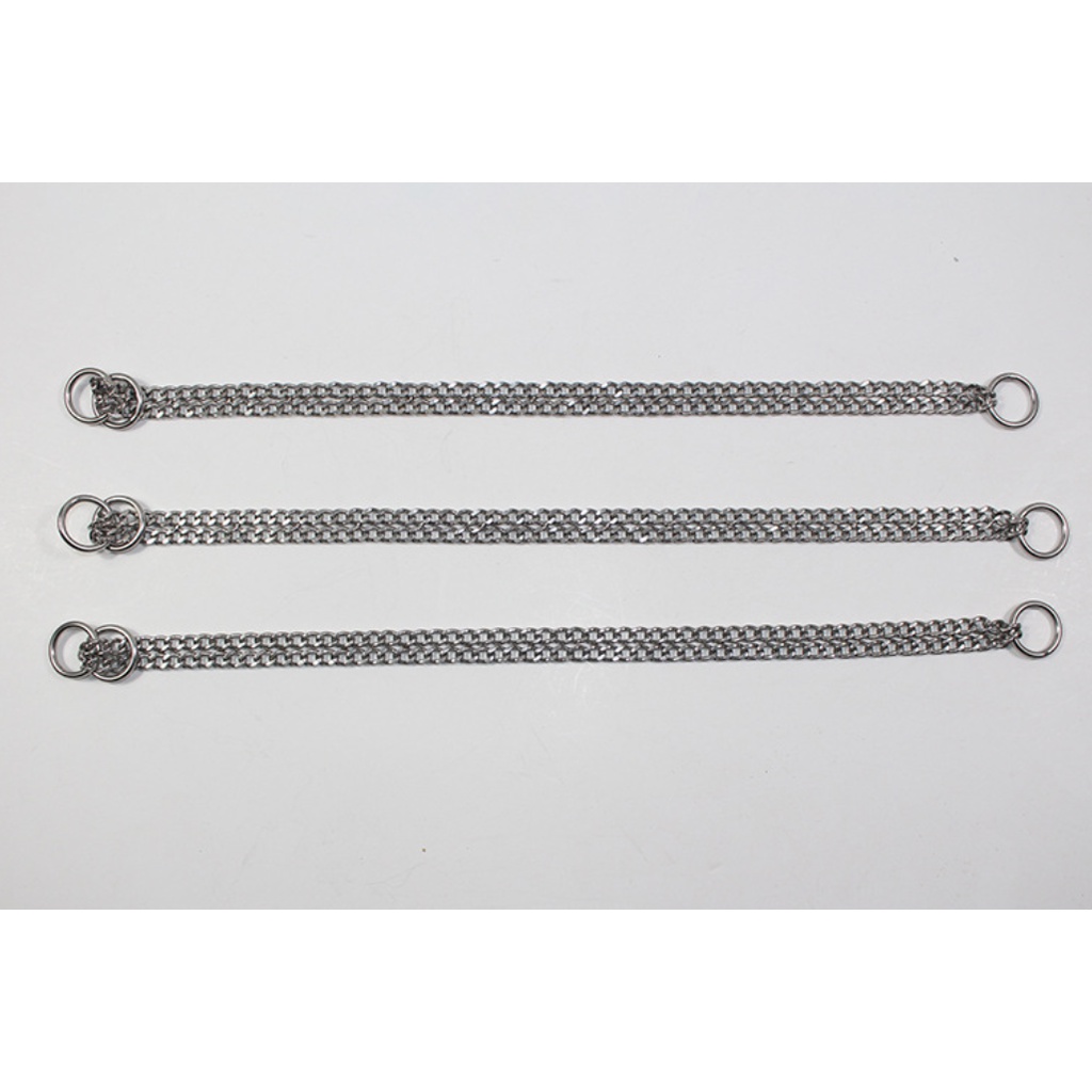 vòng cổ inox kỷ luật huấn luyện 2 lá thép hàn kín cho chó vừa và to doberman,gsd,malinois,v.v..