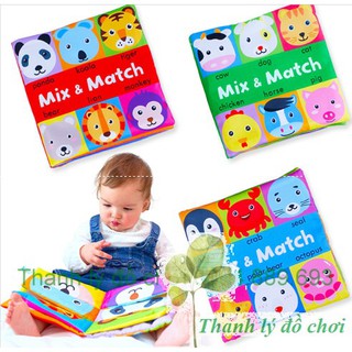 Sách vải động vật tìm kiếm Mix and Match – Đồ chơi cho bé sơ sinh