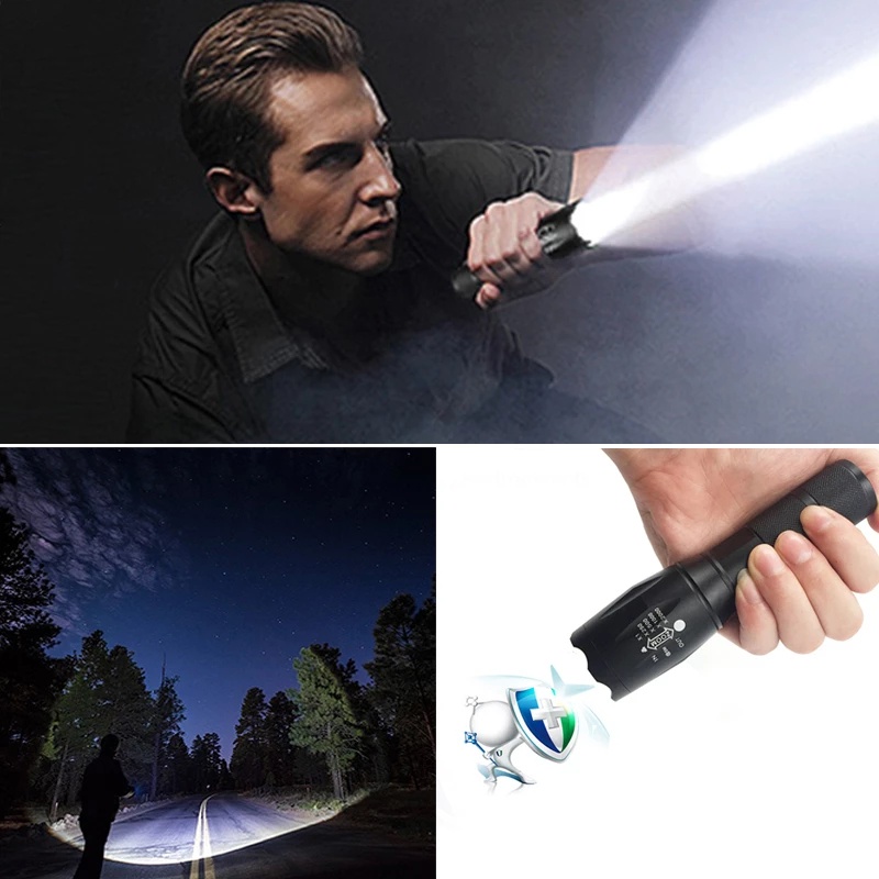Đèn pin LED mini 3W 12 giờ màu đen/đỏ/xanh dương