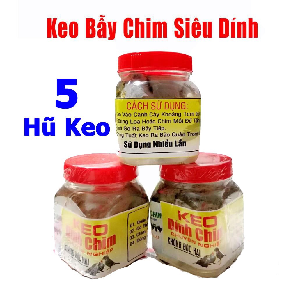 ( khuyến mại ) 5 Hũ Keo Bẫy Chim Chào Mào Siêu Dính ( đại hạ giá )