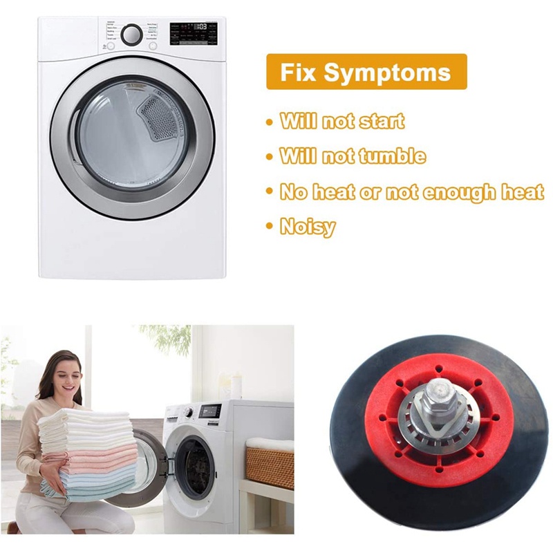 Bộ 4 Con Lăn Thay Thế Cho Máy Sấy 4581EL2002C LG, Kenmore, GE 4581EL3001C, PS8260240