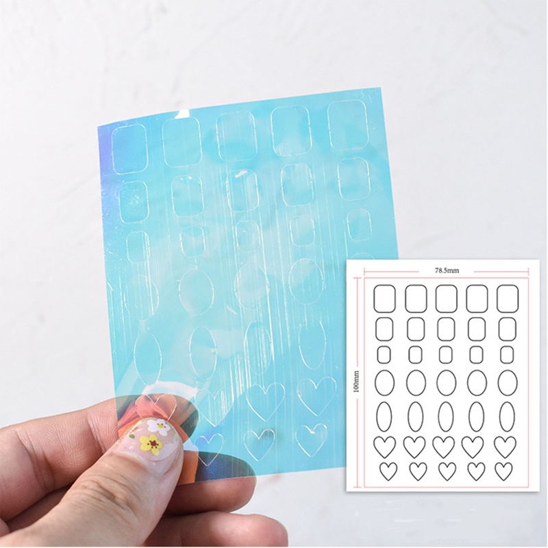 Xiangbao Nhãn Dán Trang Trí Móng Tay Bằng Kính Màu Aurora Thoáng Khí Dành Cho Bạn Nữ