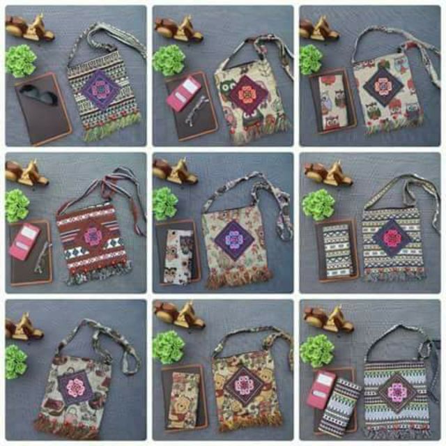 Túi thổ cẩm tua rua