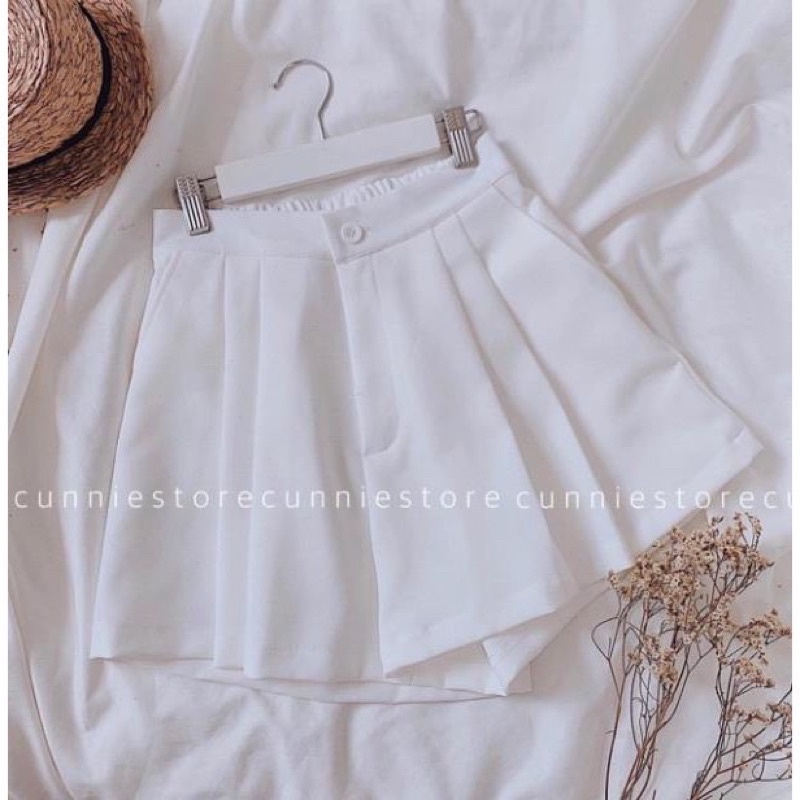 Quần sooc xếp ly kiểu dáng hàn quốc