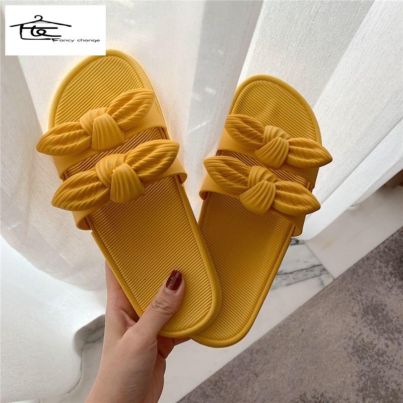 Dép Sandal Đi Biển Chống Trượt Chống Thấm Nước Đính Nơ Thời Trang Mùa Hè Cho Nữ