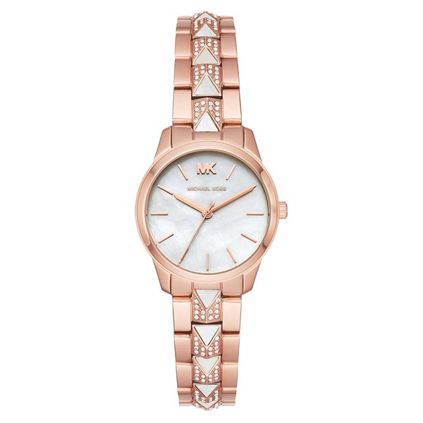 Đồng hồ nữ cao cấp Michael Kors Petite Runway Mercer Watch MK6674-Auth-Luxury diamond watch