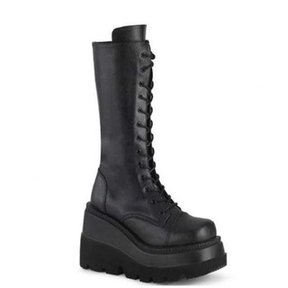 Gothic platform boots - bốt đùi thắt dây đế cao 10cm