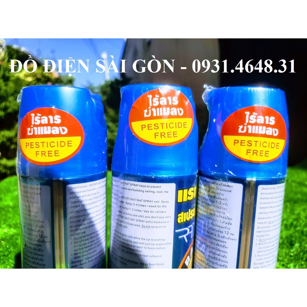 Chai Xịt Đuổi Chuột RAT OFF ANTI RAT SPRAY 300ml Hiệu Qủa Cao