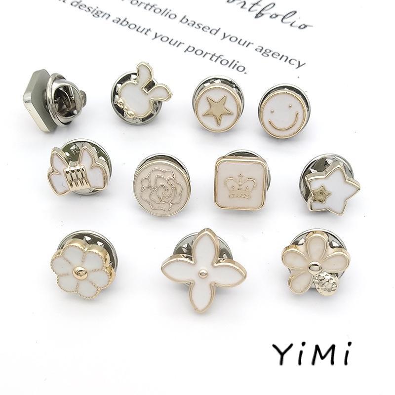 【Yimi.Vn】Kẹp Giữ Áo Sơ Mi Không Cần May Cài Nút Có Thể Tháo Rời Trang Trí Nút Có Thể Tháo Rời