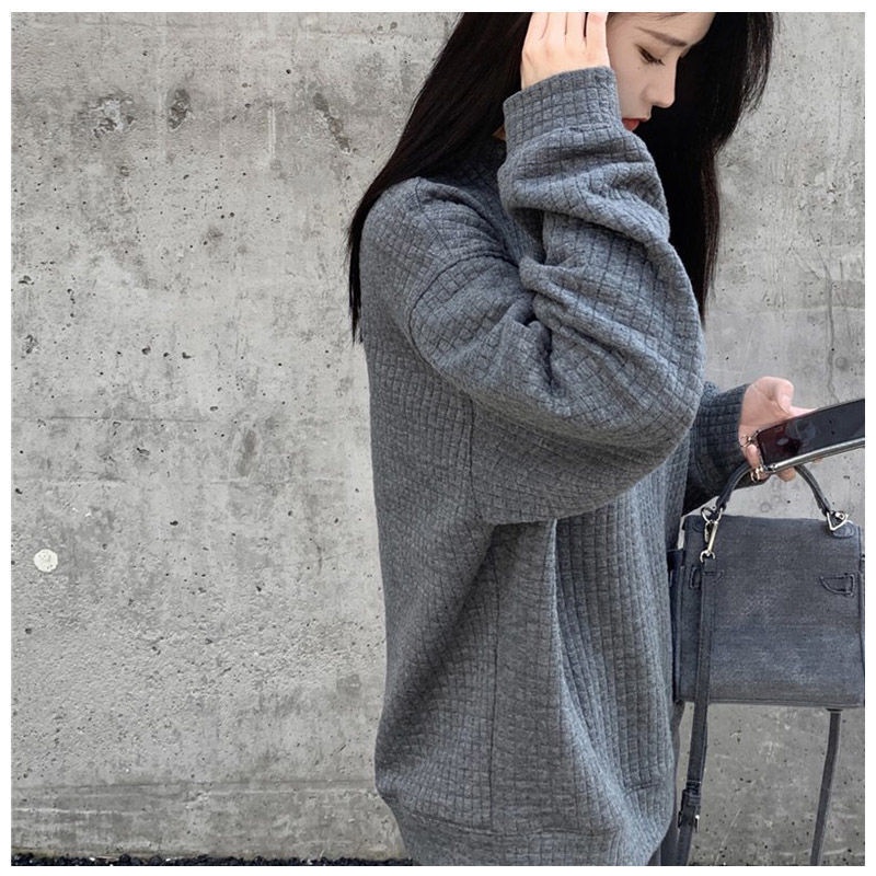 Áo sweater tay dài cổ tròn màu xám in chữ Hormones 2021 thời trang cho nữ | BigBuy360 - bigbuy360.vn