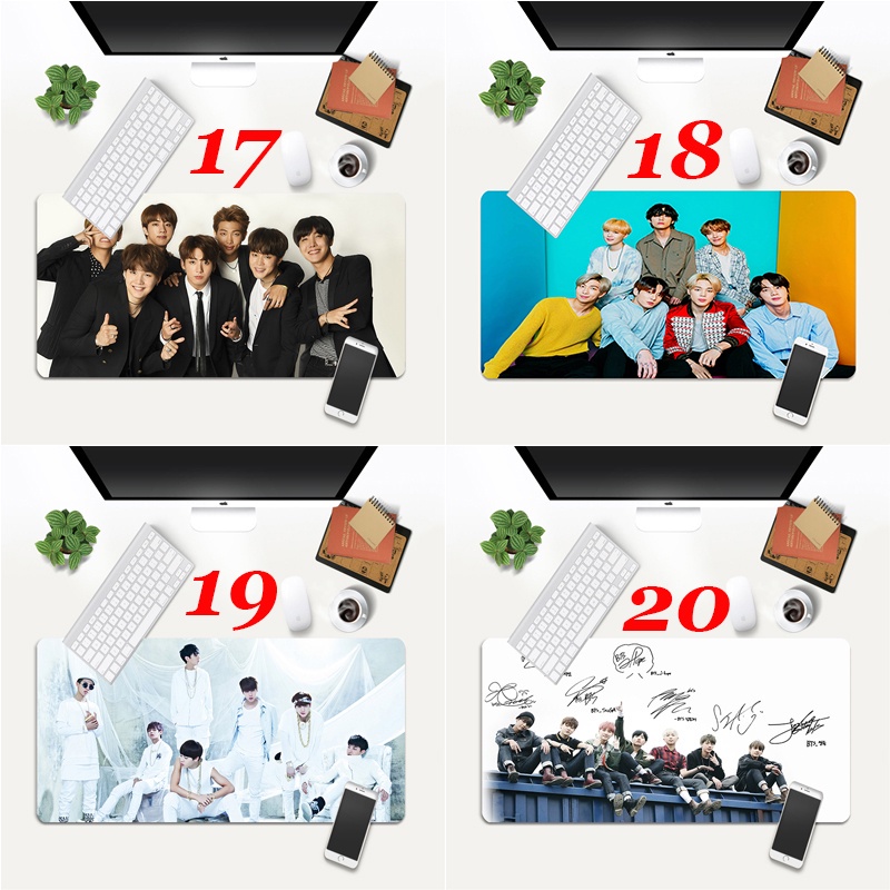 Tấm Lót Chuột Và Bàn Phím Máy Tính In Hình Nhóm Nhạc bts Hàn Quốc