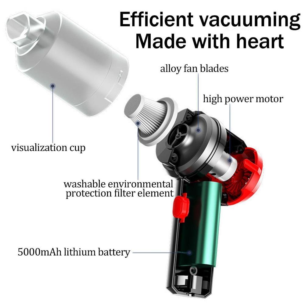 Máy Hút Bụi Mini Không Dây Thông Kèm Phụ Kiện