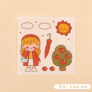 Sticker cô bé dễ thương DIY 1 tấm