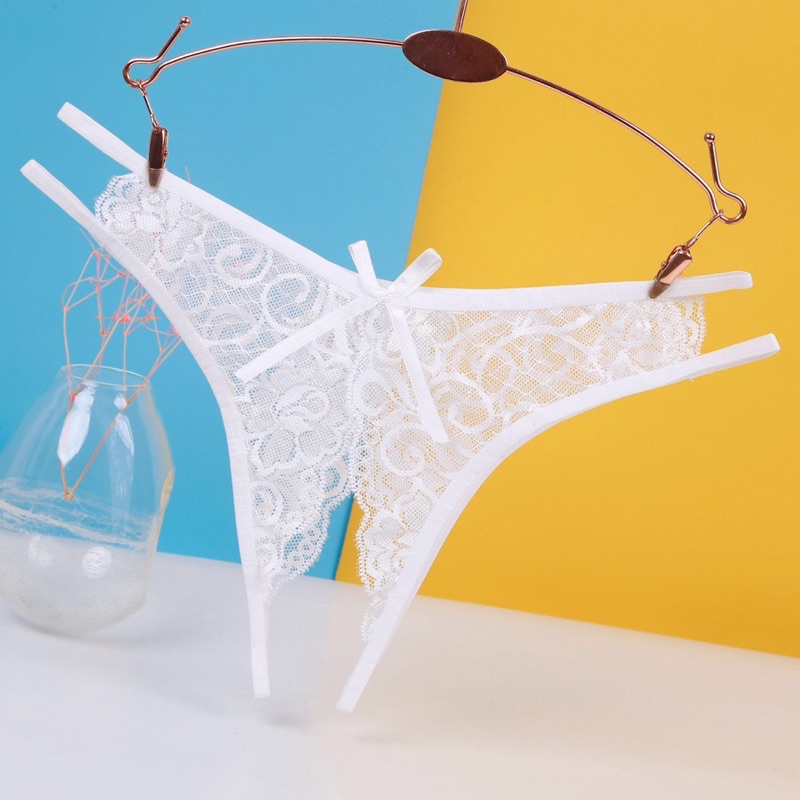 Quần Lót Ren Hở Đáy Mềm Mại 3 Màu Sexy Quyến Rũ Chíp Ren Lọt Khe Hở Đũng Mainia Shop