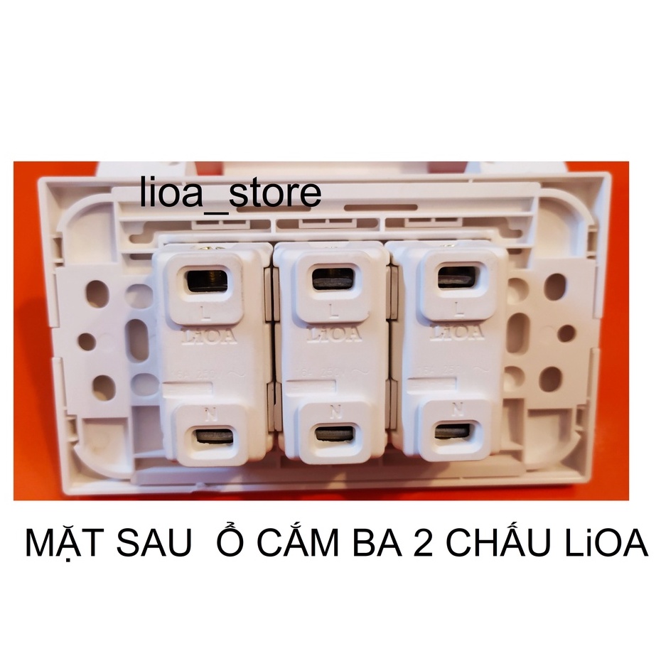 Ổ CẮM BA 2 CHẤU LiOA VỚI MẶT MODULE CONCEPT/