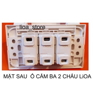 Ổ CẮM BA 2 CHẤU LiOA VỚI MẶT MODULE CONCEPT/