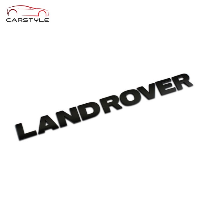 Decal tem chữ inox Land Rover dán xe ô tô