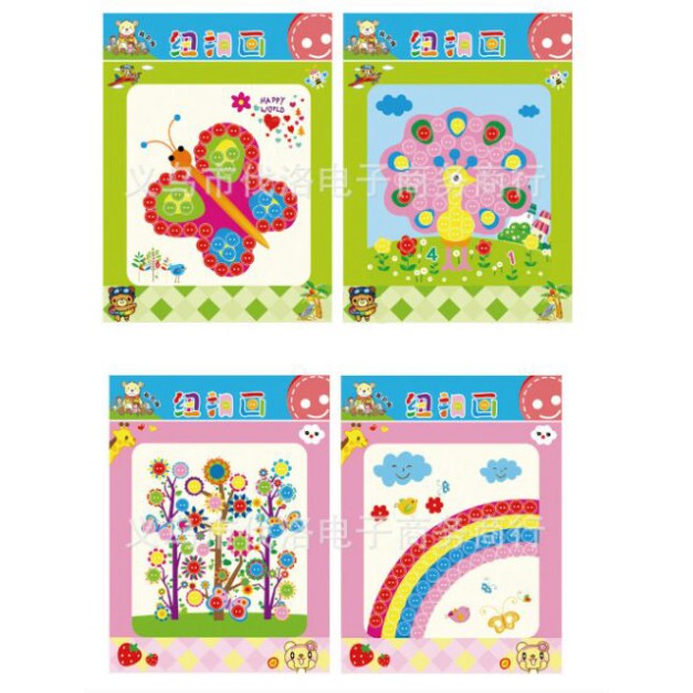 Tranh dán cúc áo -Tranh khuy áo