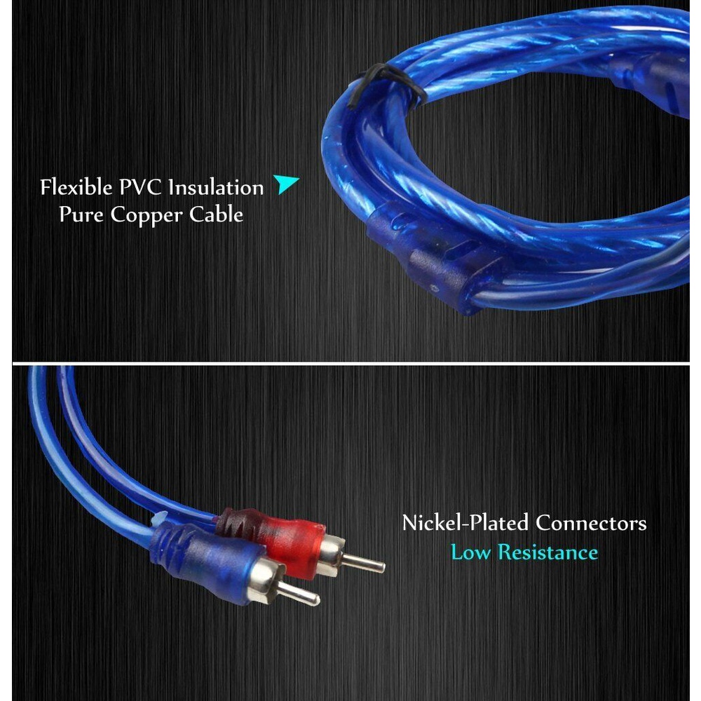 1PCS Cáp kết nối âm thanh nổi RCA trên xe hơi Đầu nối phích cắm nam siêu linh hoạt 1/3/5 M
