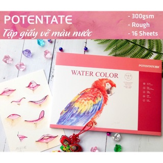 POTENTATE Sổ A5 Sổ Lò Xo- Sổ Vẽ Màu Nước Cao Cấp (Hàng loại 1)