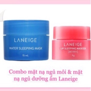 Mặt nạ ngủ môi + mặt nạ ngủ dưỡng ẩm Laneige Hàn Quốc mini size mẫu mới