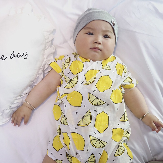 Bộ bodysuit dạng yukata cho bé
