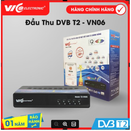 Đầu thu kỹ thuật số mặt đất DVB-T2, Model VN06, VIC Electronic, bảo hành 12 tháng