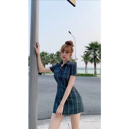 ĐẦM SƠ MI CARO BIGSIZE 60-90kg (có size)