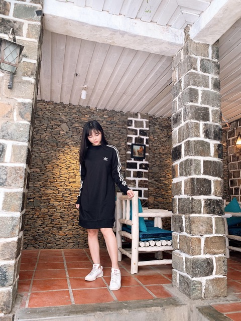 Set váy suông tay dài