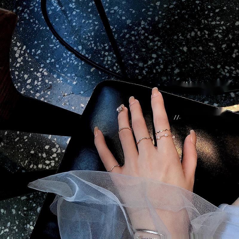Bộ Nhẫn Đính Ngọc Trai Sang Trọng Cá Tính Hợp Thời Trang