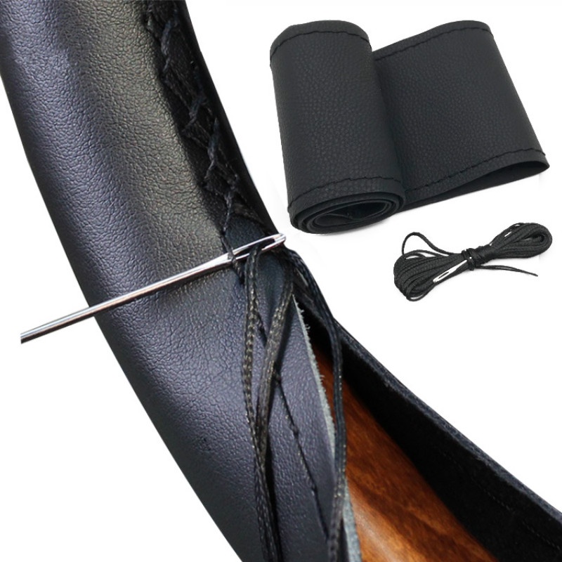 Vải Da Mềm Bọc Vô Lăng Xe Hơi 37Cm/38CM DIY