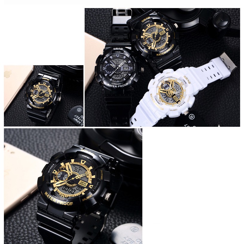 Đồng Hồ Nam SBAO S8022 Sports - 2 Máy Kim và Điện Tử Mạnh Mẽ Dây Silicone | BigBuy360 - bigbuy360.vn