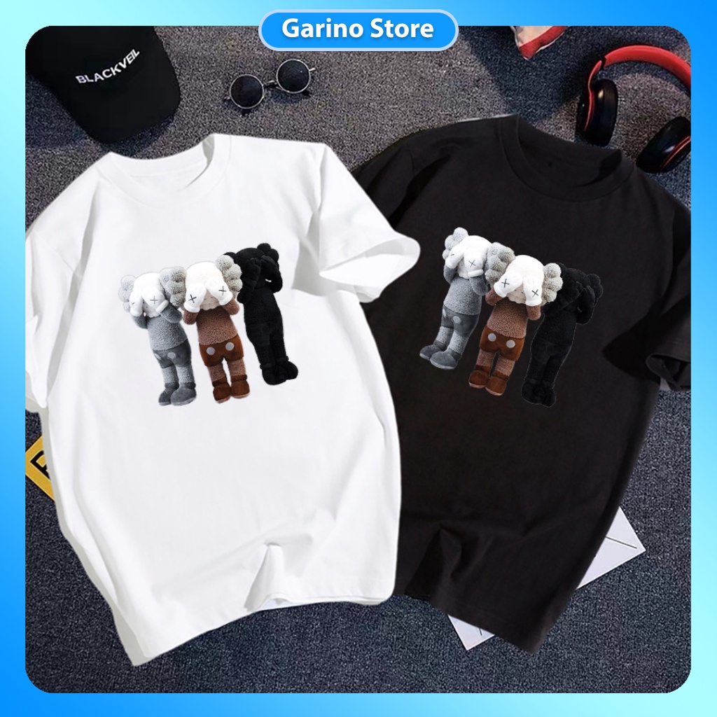 Áo thun nam nữ unisex ngắn tay không cổ đẹp KAWS Garino Store | BigBuy360 - bigbuy360.vn