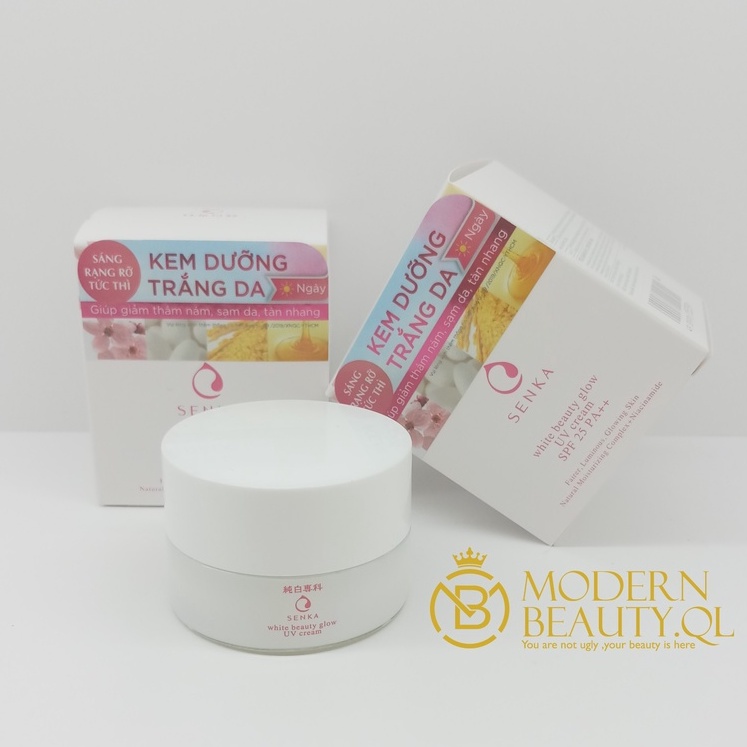 Chính Hãng: Kem Dưỡng Trắng Da Chống Nắng Ban Ngày Senka 50g