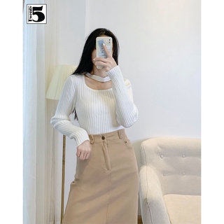 Áo len mỏng nữ dáng ôm cổ vuông viền cổ Twentyfive 3877