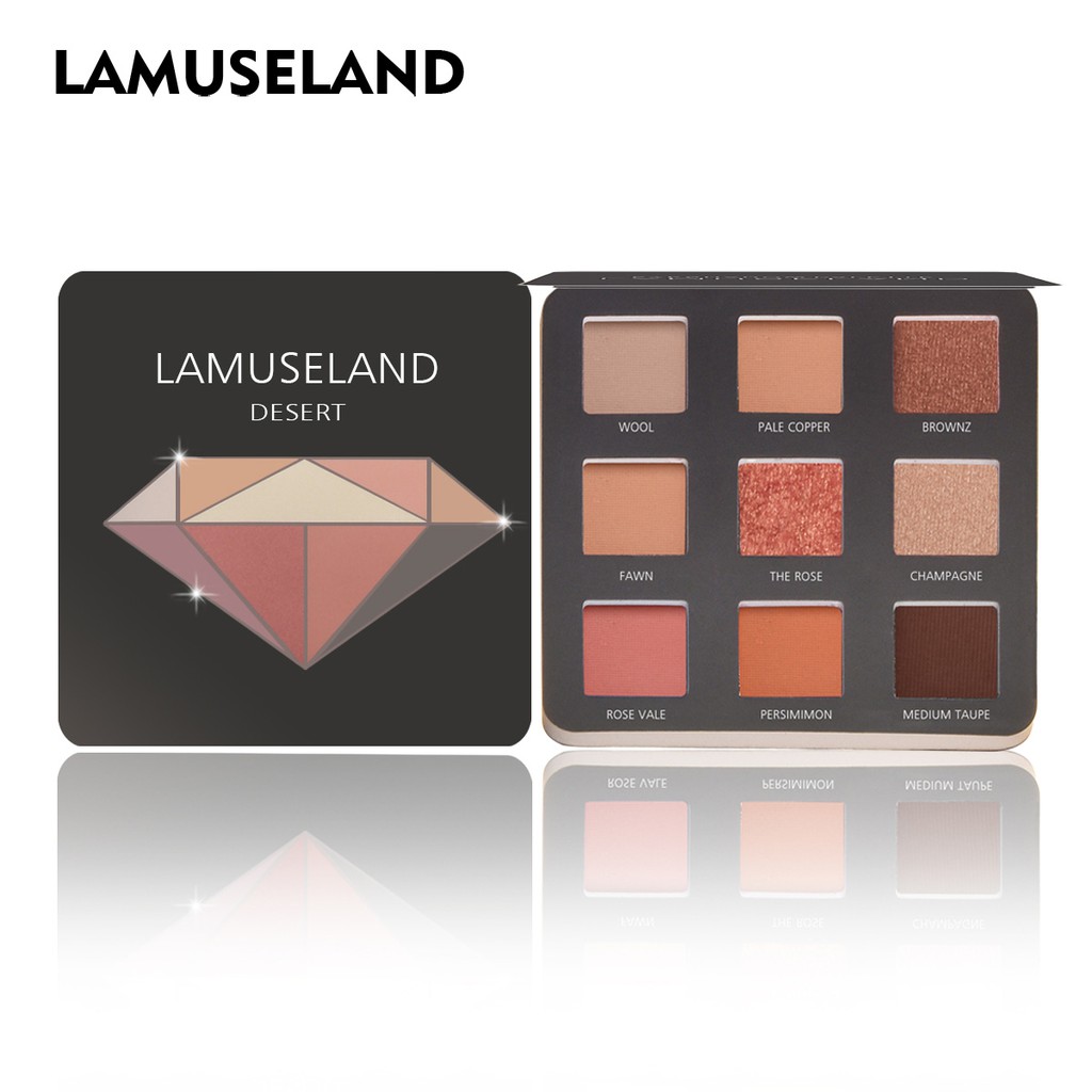 [Hàng mới về] Bảng phấn mắt LAMUSELAND LA33 9 màu lì 3 sắc kim cương kiểu dáng | BigBuy360 - bigbuy360.vn