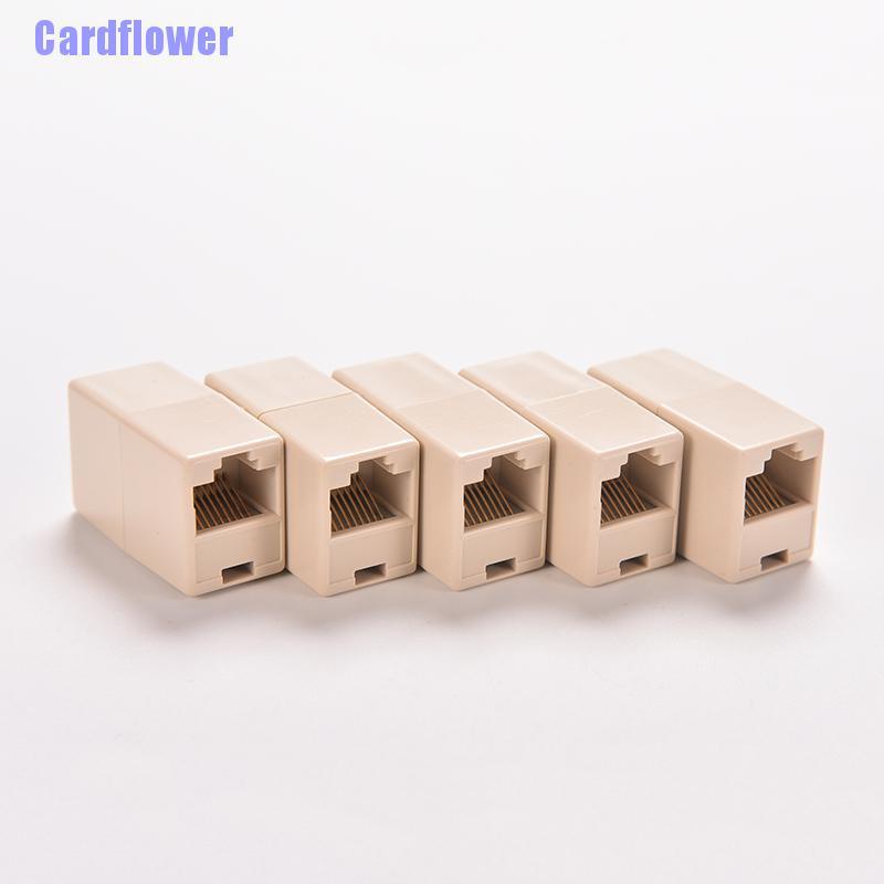 Cardflower  1pcs RJ45 CAT5 Coupler Plug Network LAN Cable Extender Connector Adapter