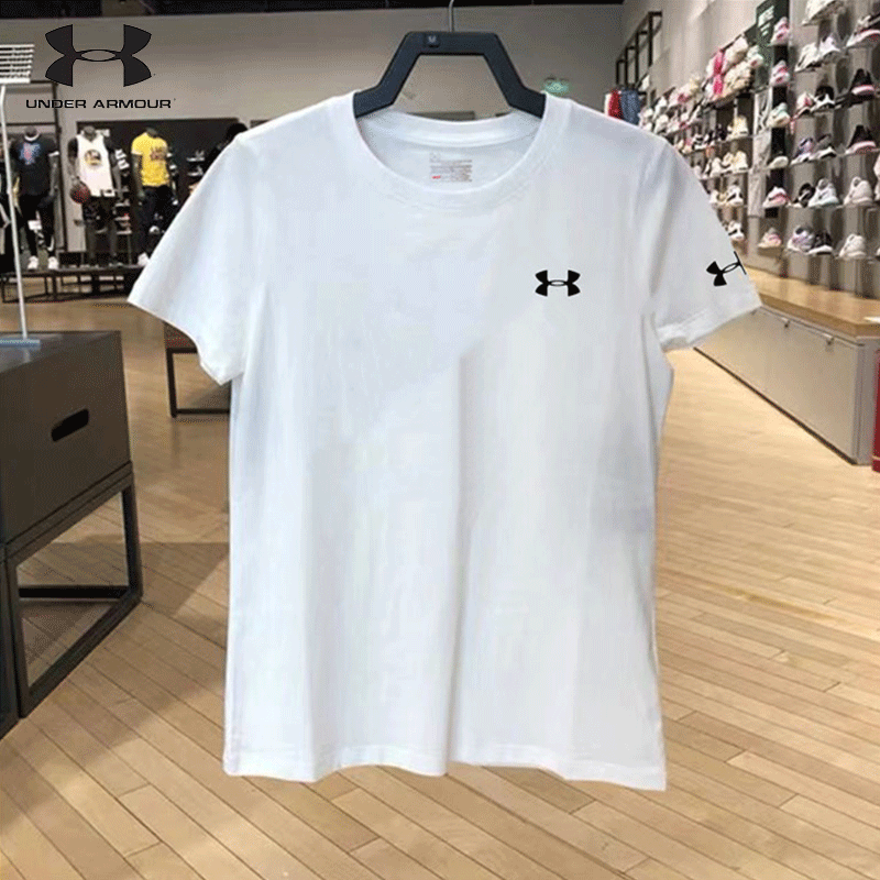 UNDER ARMOUR Under Armor Áo Thun Cotton Ngắn Tay Dáng Rộng Thoáng Khí Thời Trang Mùa Hè Cho Nam Nữ