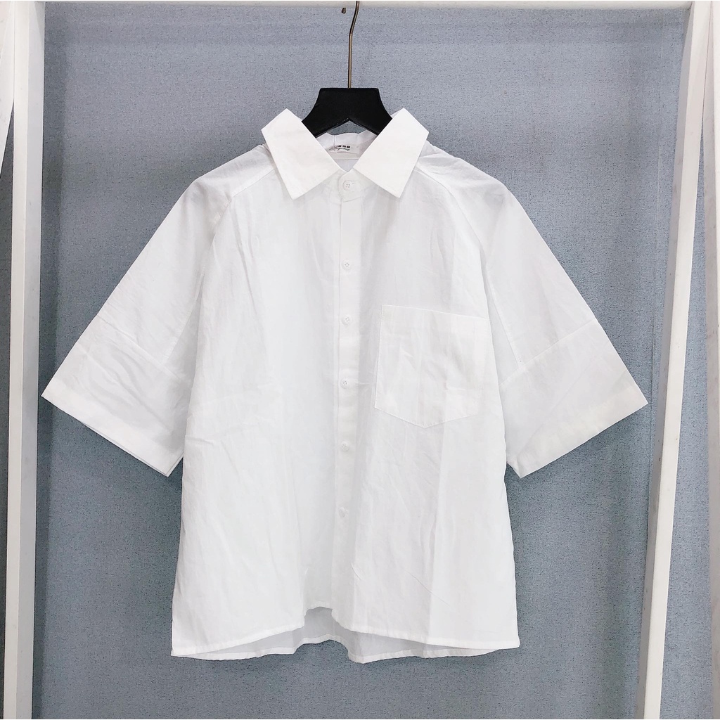 Áo sơ mi thô tay dơ.i mới