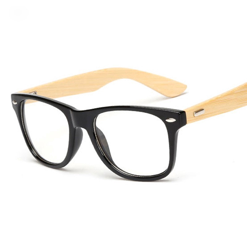 Mắt kính tròn gọng gỗ phong cách cổ điển cho nam và nữ