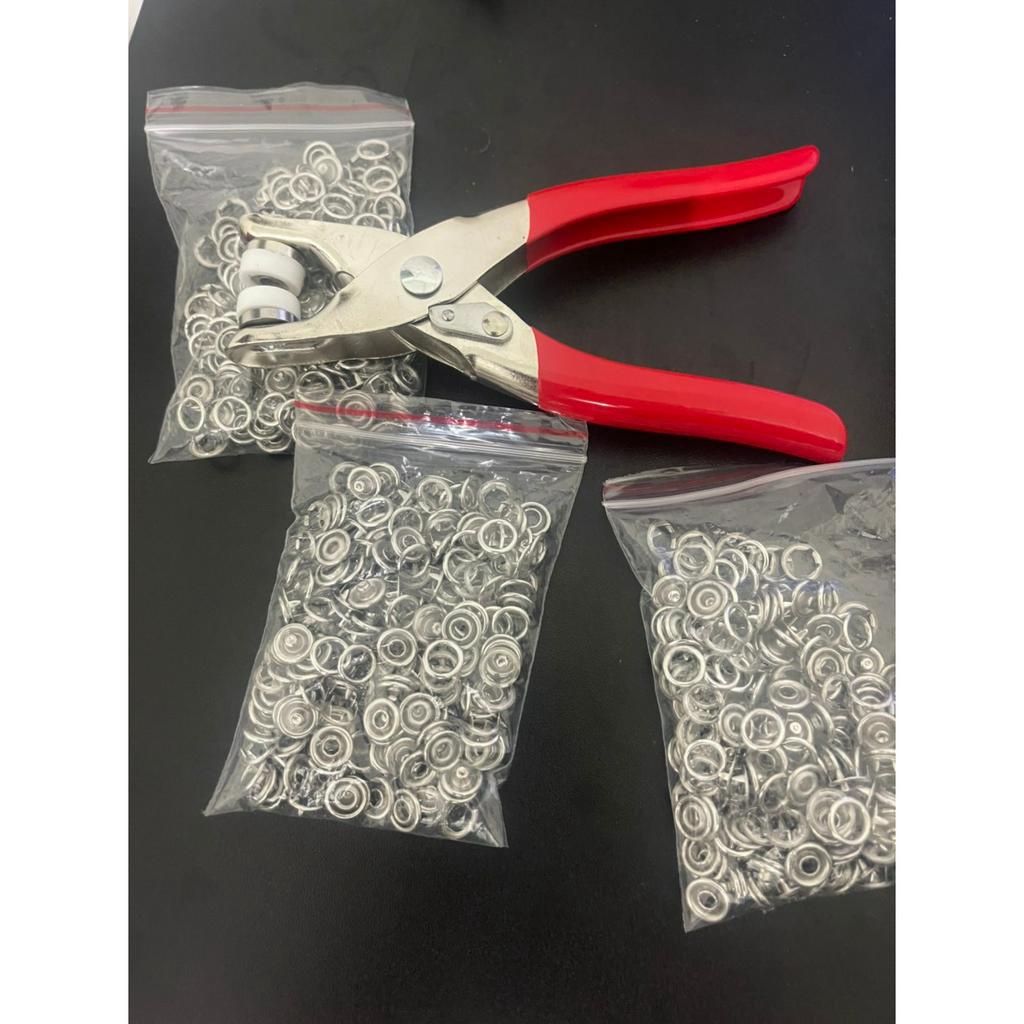 Cúc bấm áo kim loại - Túi 200 chi tiết = 100 sét cúc bấm quần áo kim loại hàng tốt