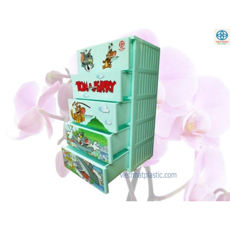 Tủ nhựa Lucky 5 tầng Việt Nhật 60*47*122cm các mẫu