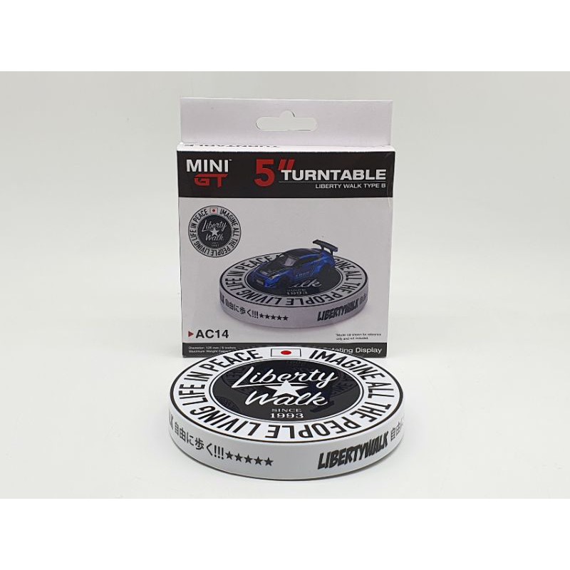 Đế Xe Mô Hình 5&quot;Display Tumtable Liberty Walk Type B 1:64 Mini GT (Xanh)