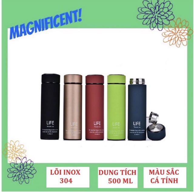 Bình Giữ Nhiệt LIFE 500ml Lõi Inox