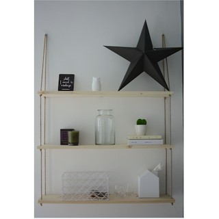 Kệ gỗ treo tường 3 tầng gắn tường 80x20cm